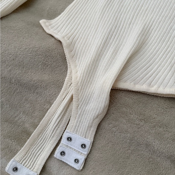 Dynamite Cream Ribbed Knit Top - Picture 5 of 5